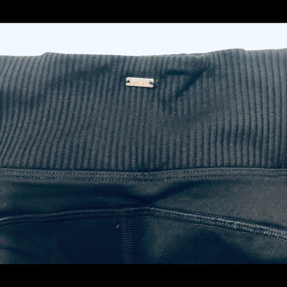 Victoria Secret Pink Ultimate Leggings Small Black With Multicolor Stripes - Picture 8 of 8